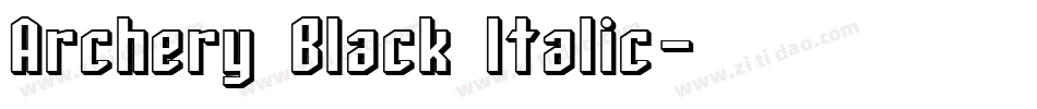 Archery Black Italic字体转换